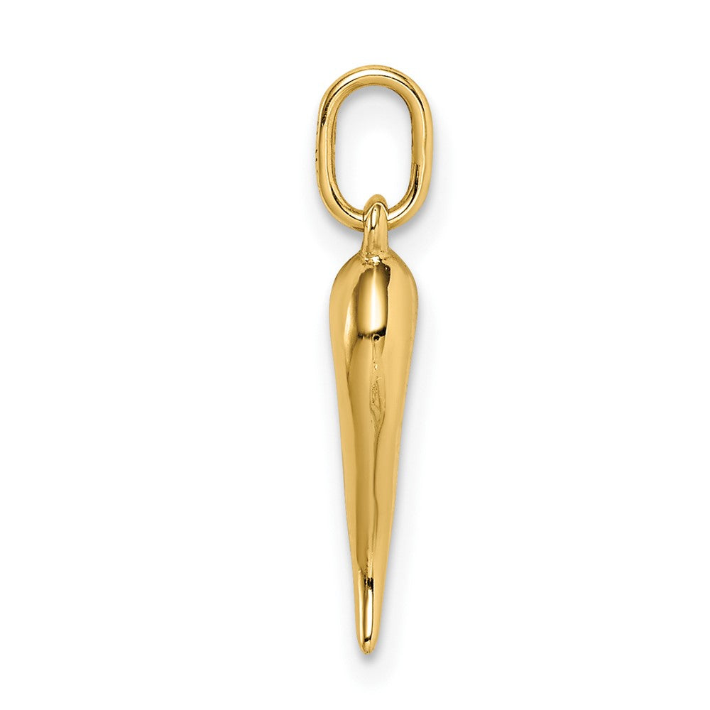 FJC Finejewelers 10 kt Yellow Gold Hollow Italian Horn Charm