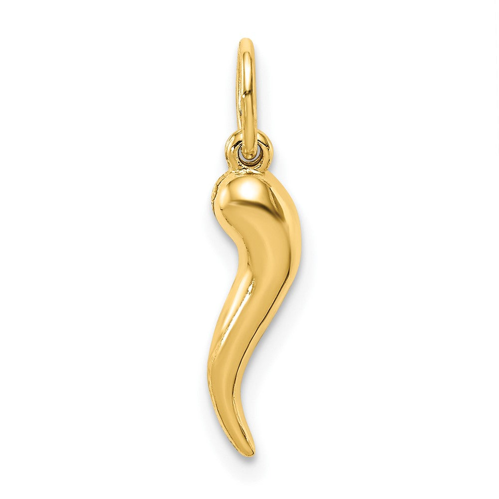 FJC Finejewelers 10 kt Yellow Gold Hollow Italian Horn Charm