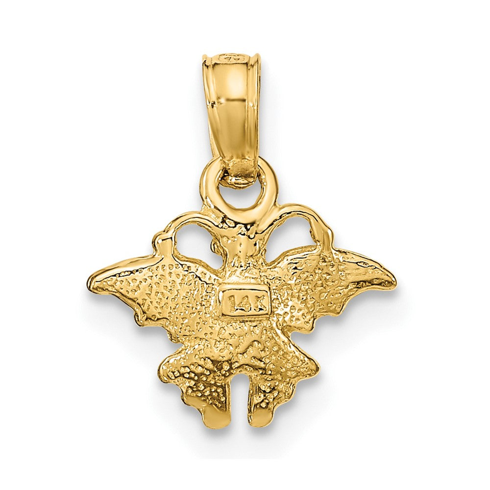 FJC Finejewelers 10 kt Yellow Gold Textured Mini Butterfly Charm 12 x 11 mm