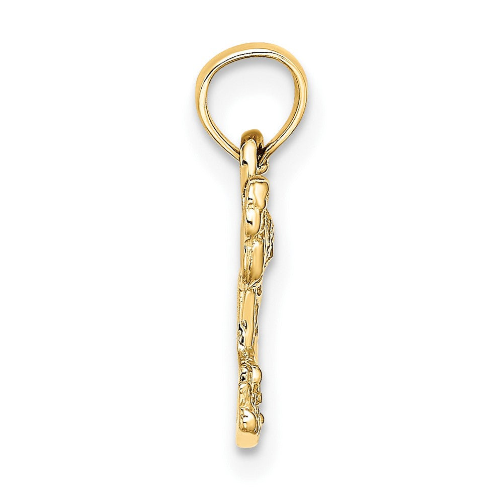 FJC Finejewelers 10 kt Yellow Gold Mini Flamingo Charm 10 x 8 mm