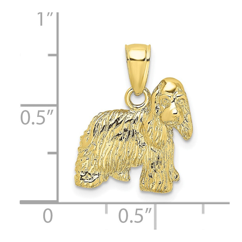 FJC Finejewelers 10 kt Yellow Gold 2-D Cocker Spaniel Dog Charm 21 x 16 mm