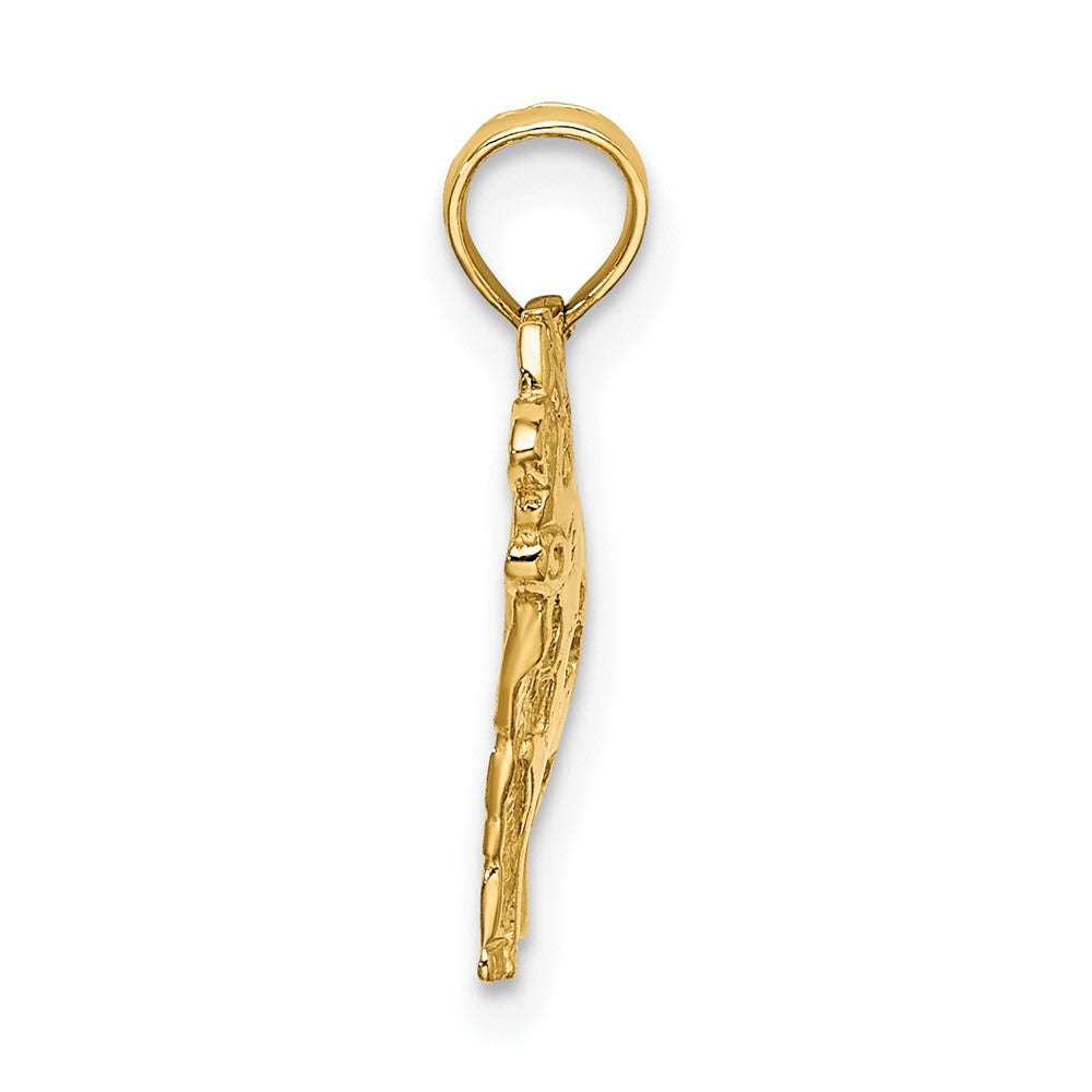 FJC Finejewelers 10 kt Yellow Gold 2-D Polished Playful Cow Charm 18 x 15 mm