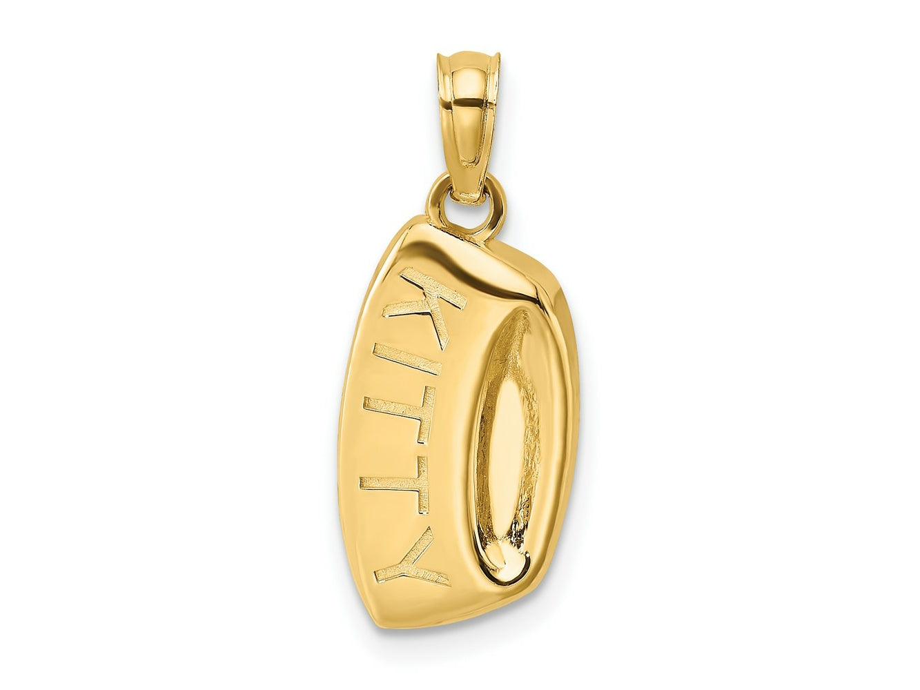 FJC Finejewelers 10 kt Yellow Gold KITTY Bowl Charm 19 x 8 mm