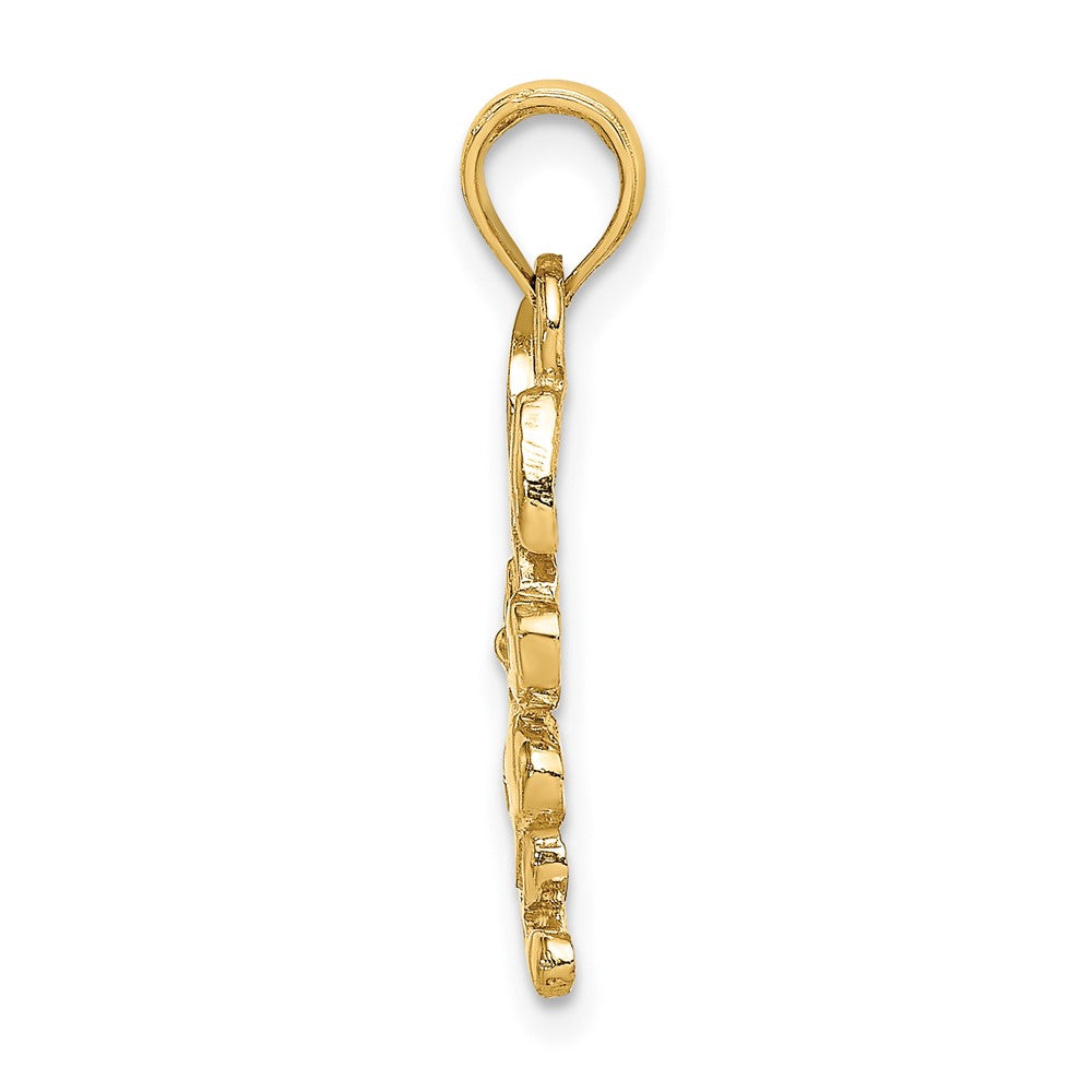 FJC Finejewelers 10 kt Yellow Gold Rabbit Charm 23 x 10 mm