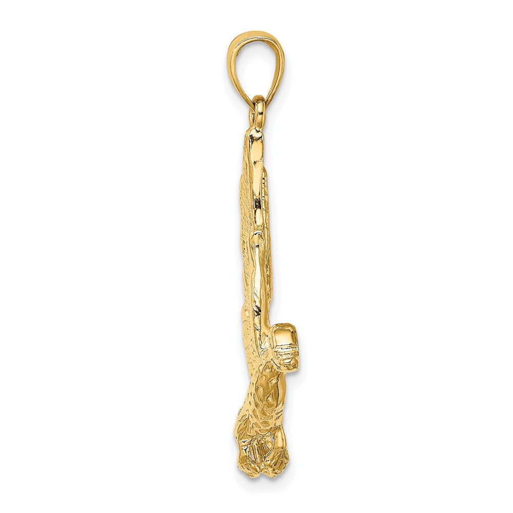 FJC Finejewelers 10 kt Yellow Gold Flying Mallard Duck Charm 35 x 25 mm
