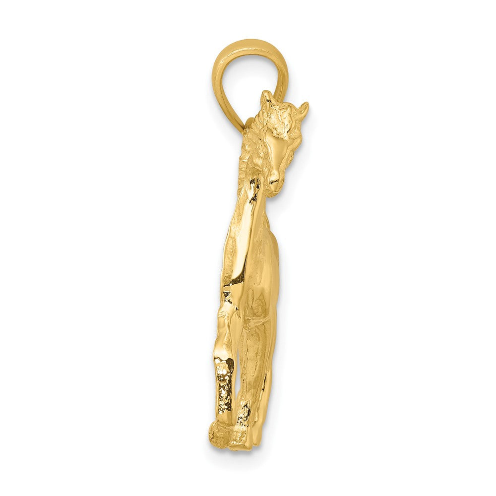 FJC Finejewelers 10 kt Yellow Gold 2-D Polished Horse Charm 32 x 26 mm