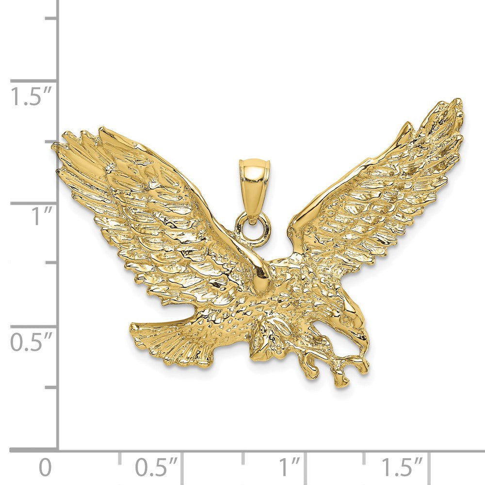 FJC Finejewelers 10 kt Yellow Gold Eagle with Beak Touching Claws Charm 40 x 43 mm