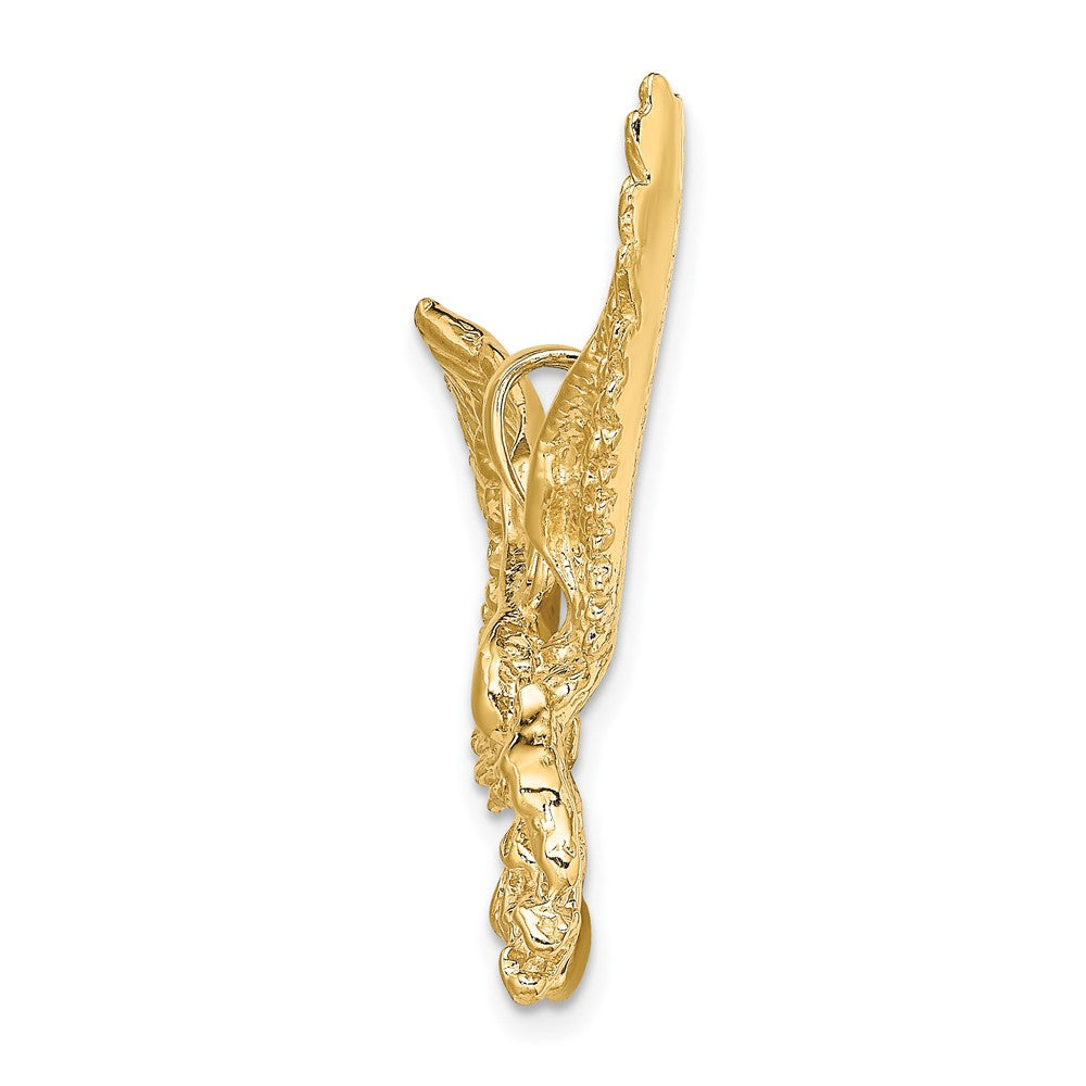 FJC Finejewelers 10 kt Yellow Gold Eagle with Beak Touching Claws Charm 40 x 43 mm