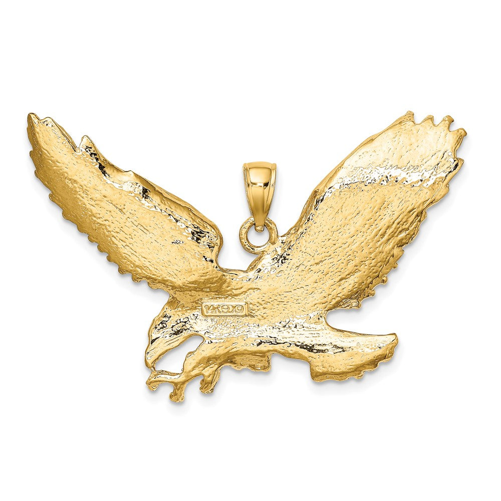 FJC Finejewelers 10 kt Yellow Gold Eagle with Beak Touching Claws Charm 40 x 43 mm