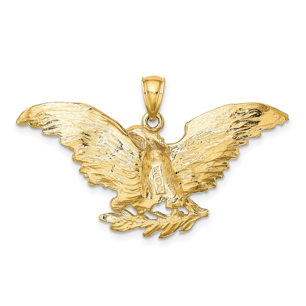 FJC Finejewelers 10 kt Yellow Gold Eagle with Wings Spread Charm 28 x 41 mm