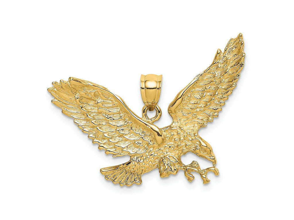 FJC Finejewelers 10 kt Yellow Gold Eagle with Beak Touching Claws Charm 31 x 34 mm