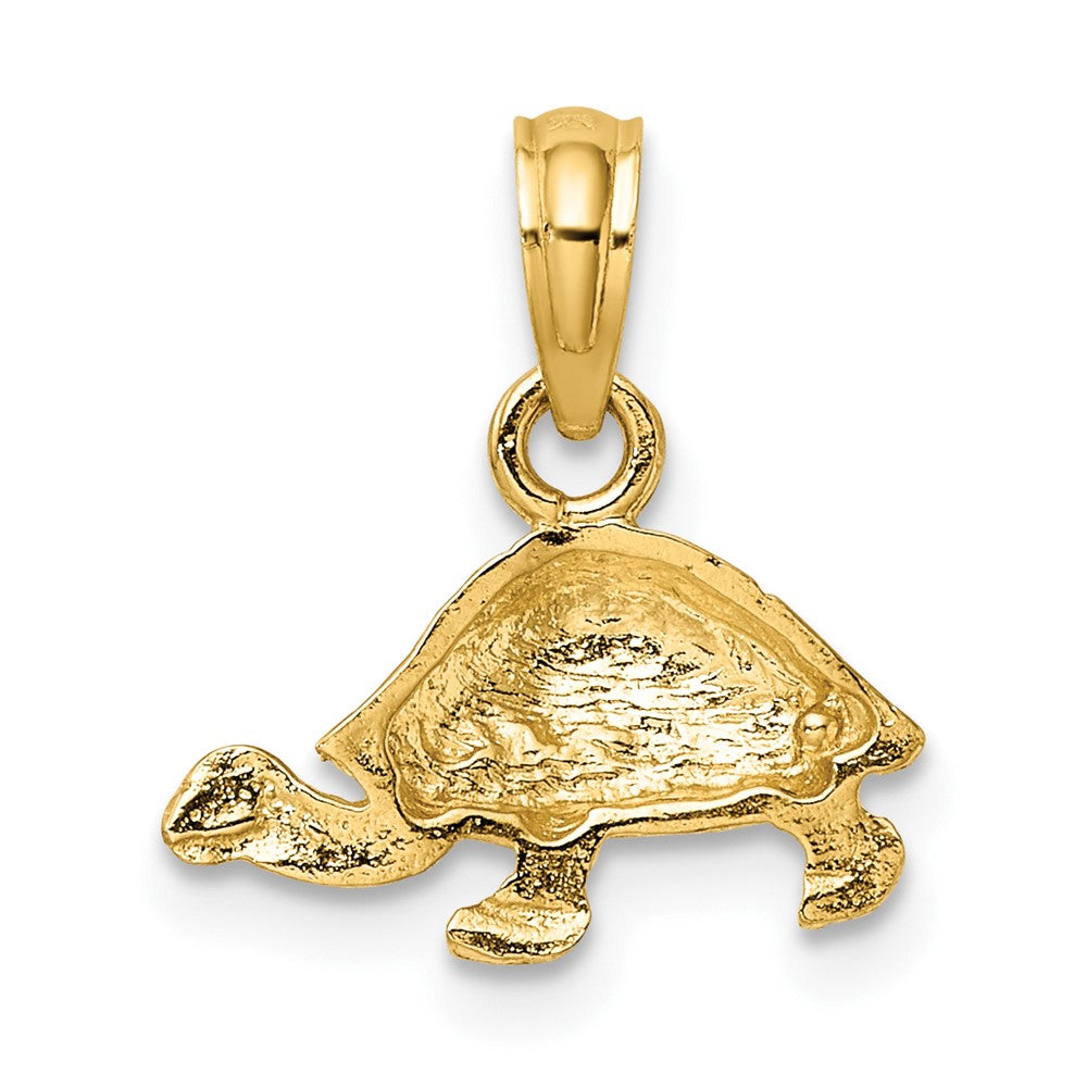 FJC Finejewelers 10 kt Yellow Gold Polished and Engraved Mini Turtle Charm 7 x 13 mm
