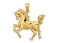 FJC Finejewelers 10 kt Yellow Gold 2-D Horse Charm 32 x 26 mm