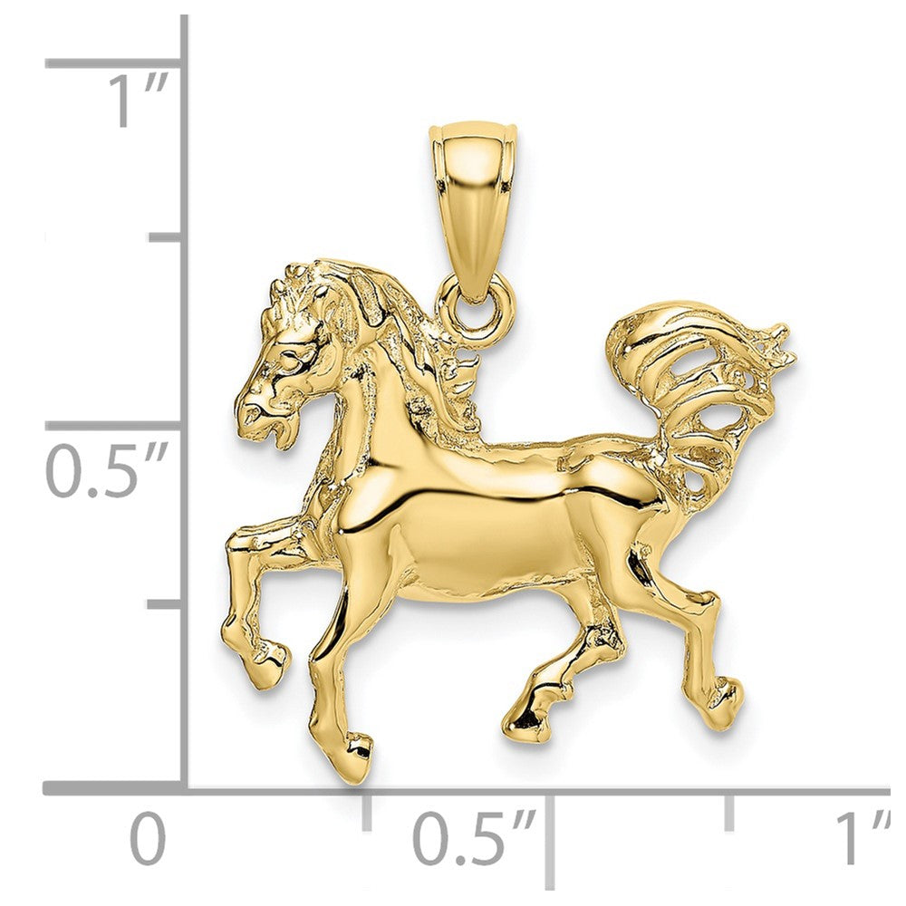 FJC Finejewelers 10 kt Yellow Gold 2-D Horse Charm 25 x 20 mm