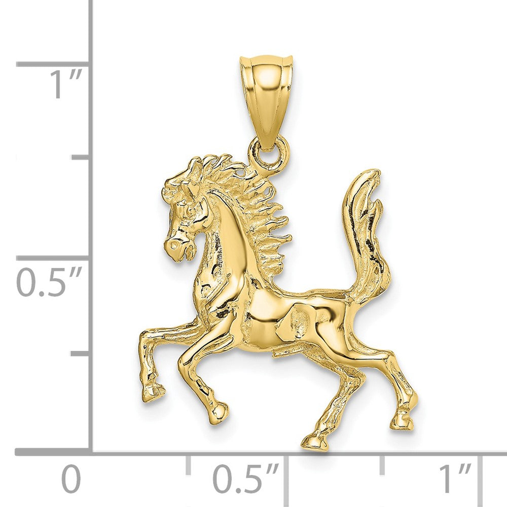 FJC Finejewelers 10 kt Yellow Gold 3-D Horse Charm 28 x 19 mm