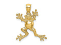 FJC Finejewelers 10 kt Yellow Gold 2-D Frog with Pot Belly Charm 28 x 7 mm