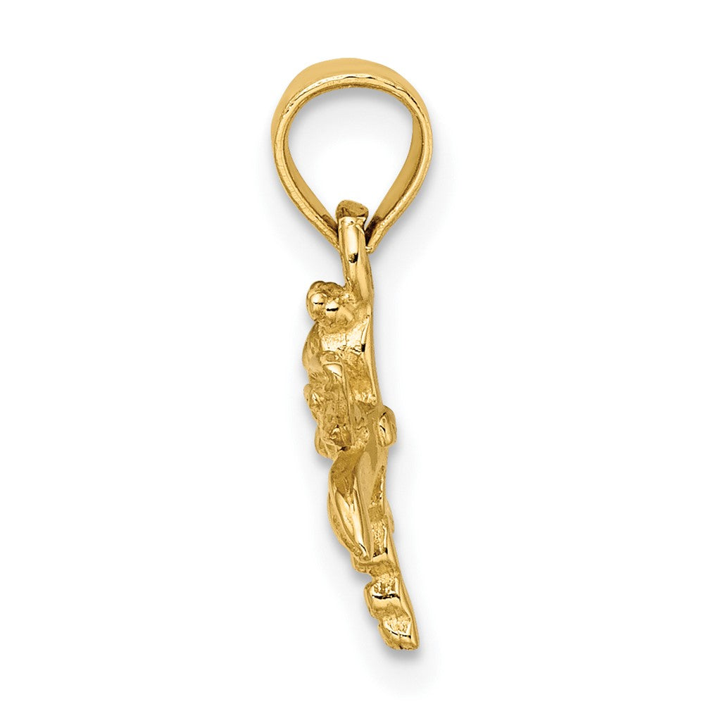 FJC Finejewelers 10 kt Yellow Gold 2-D Mini Dragonfly with Solid Wings Charm 15 x 14 mm