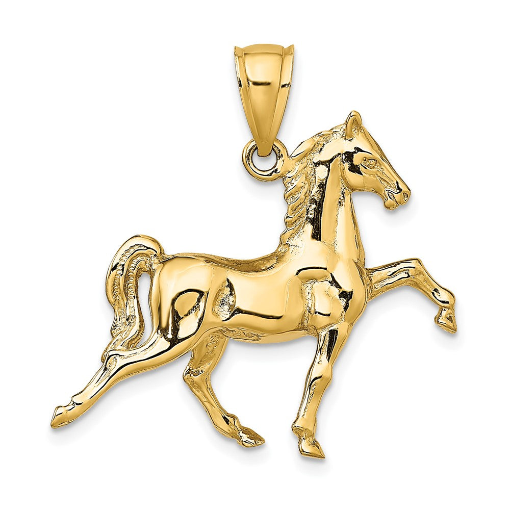FJC Finejewelers 10 kt Yellow Gold 3-D Tennessee Walking Horse Charm 34 x 30 mm