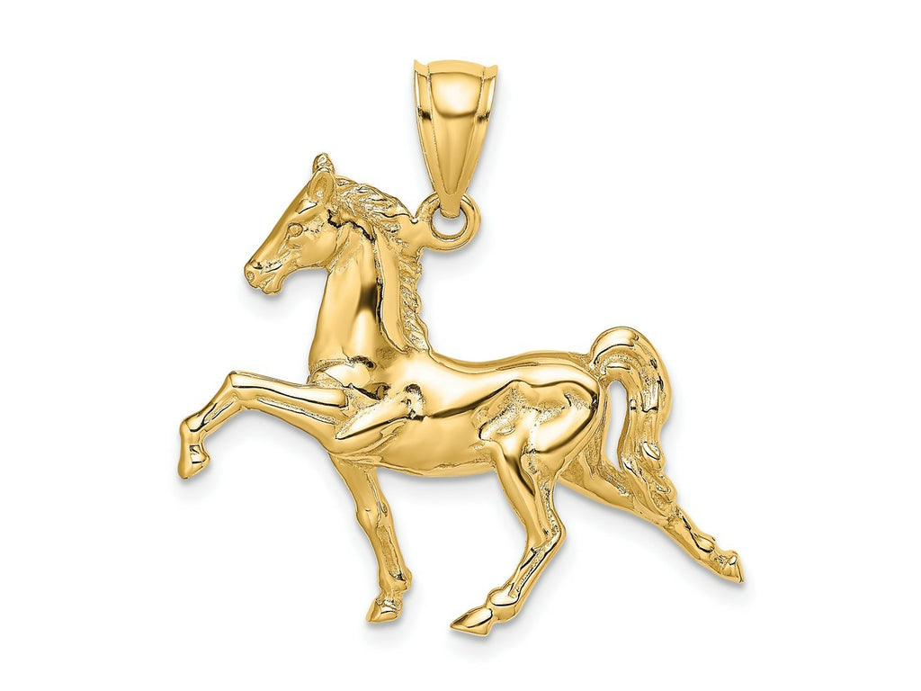 FJC Finejewelers 10 kt Yellow Gold 3-D Tennessee Walking Horse Charm 34 x 30 mm