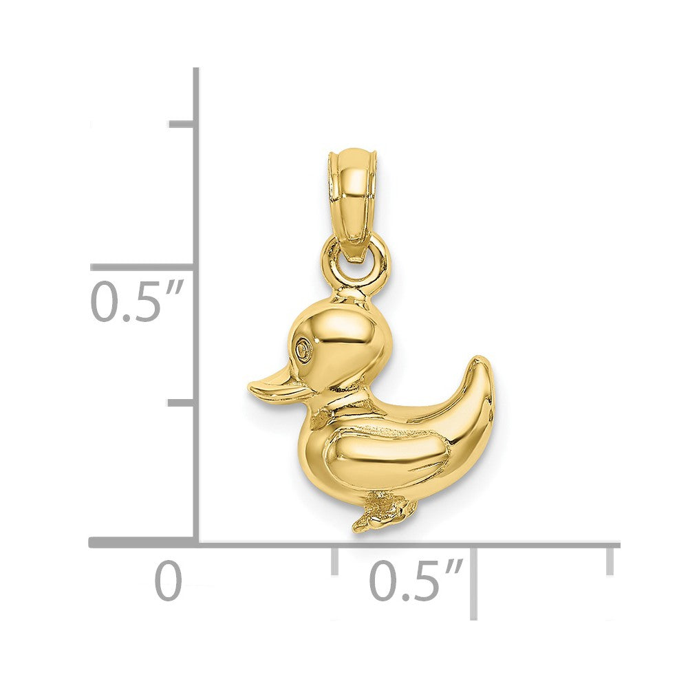 FJC Finejewelers 10 kt Yellow Gold 3-D Duckling Charm 17 x 11 mm