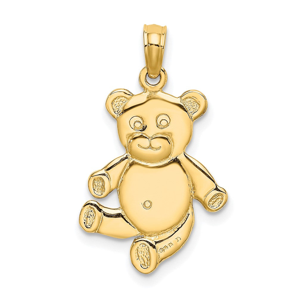 FJC Finejewelers 10 kt Yellow Gold Reversible Teddy Bear Charm 24 x 13 mm