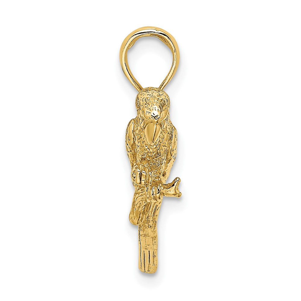 FJC Finejewelers 10 kt Yellow Gold 3-D Parrot Charm 12 x 24 mm