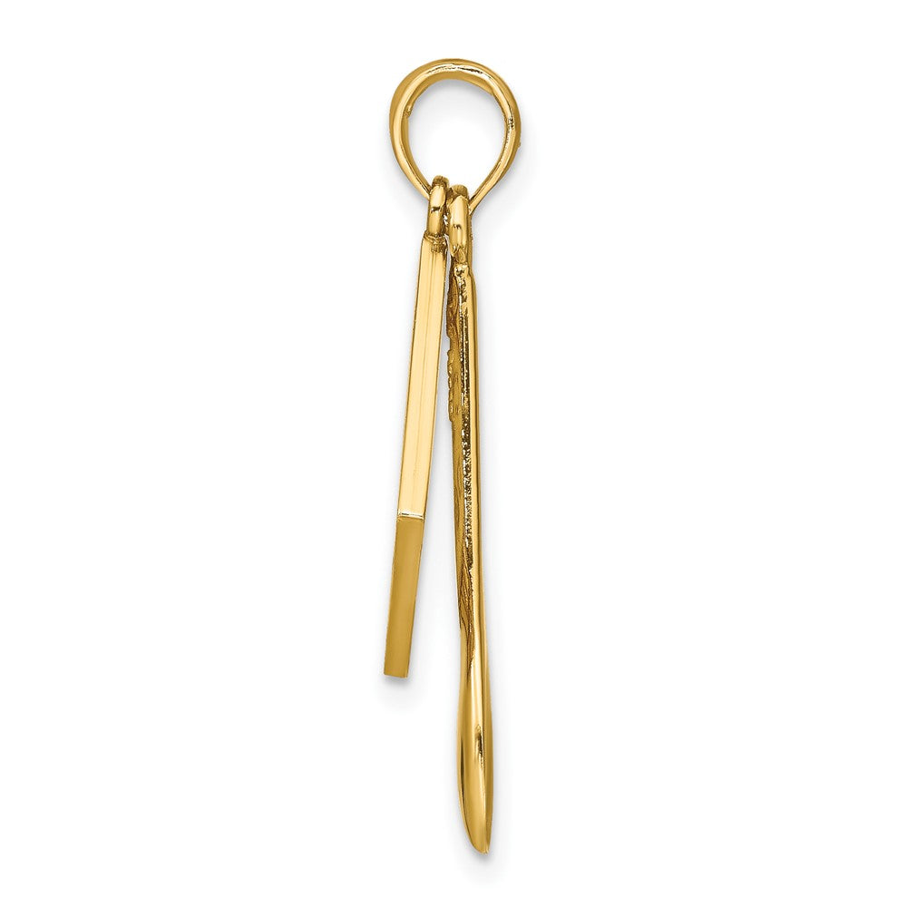 FJC Finejewelers 10 kt Yellow Gold W/Enamel 3-D Cook Book and Spoon Charm