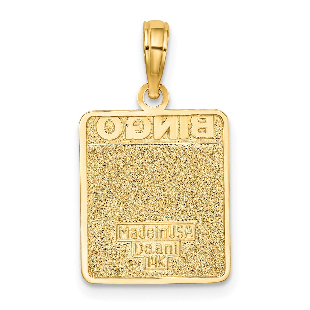 FJC Finejewelers 10 kt Yellow Gold with Enamel Bingo Card Charm 19 x 13 mm