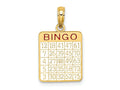FJC Finejewelers 10 kt Yellow Gold with Enamel Bingo Card Charm 19 x 13 mm