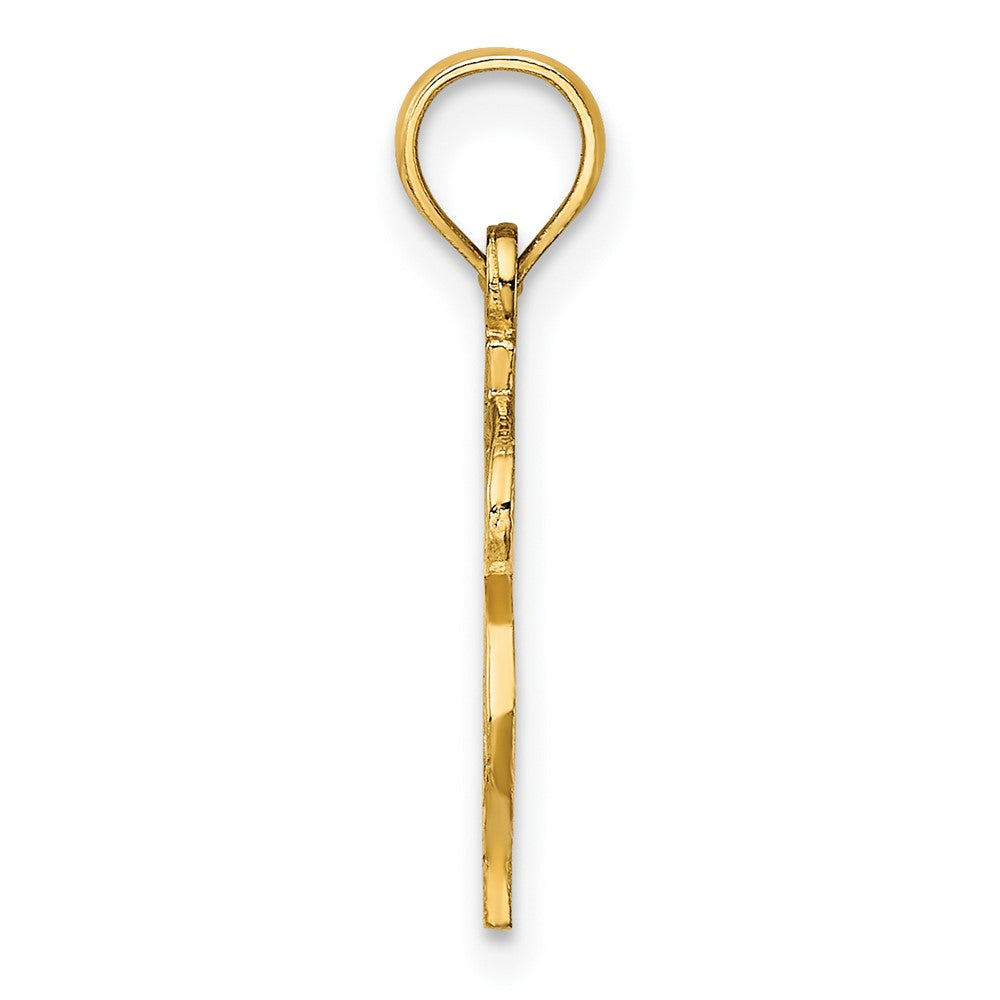 FJC Finejewelers 10 kt Yellow Gold Dollar Sign Charm 17 x 9 mm