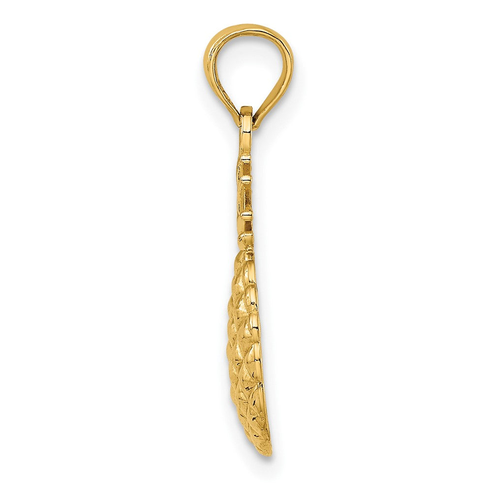 FJC Finejewelers 10 kt Yellow Gold Textured Pineapple Charm 16 x 7 mm