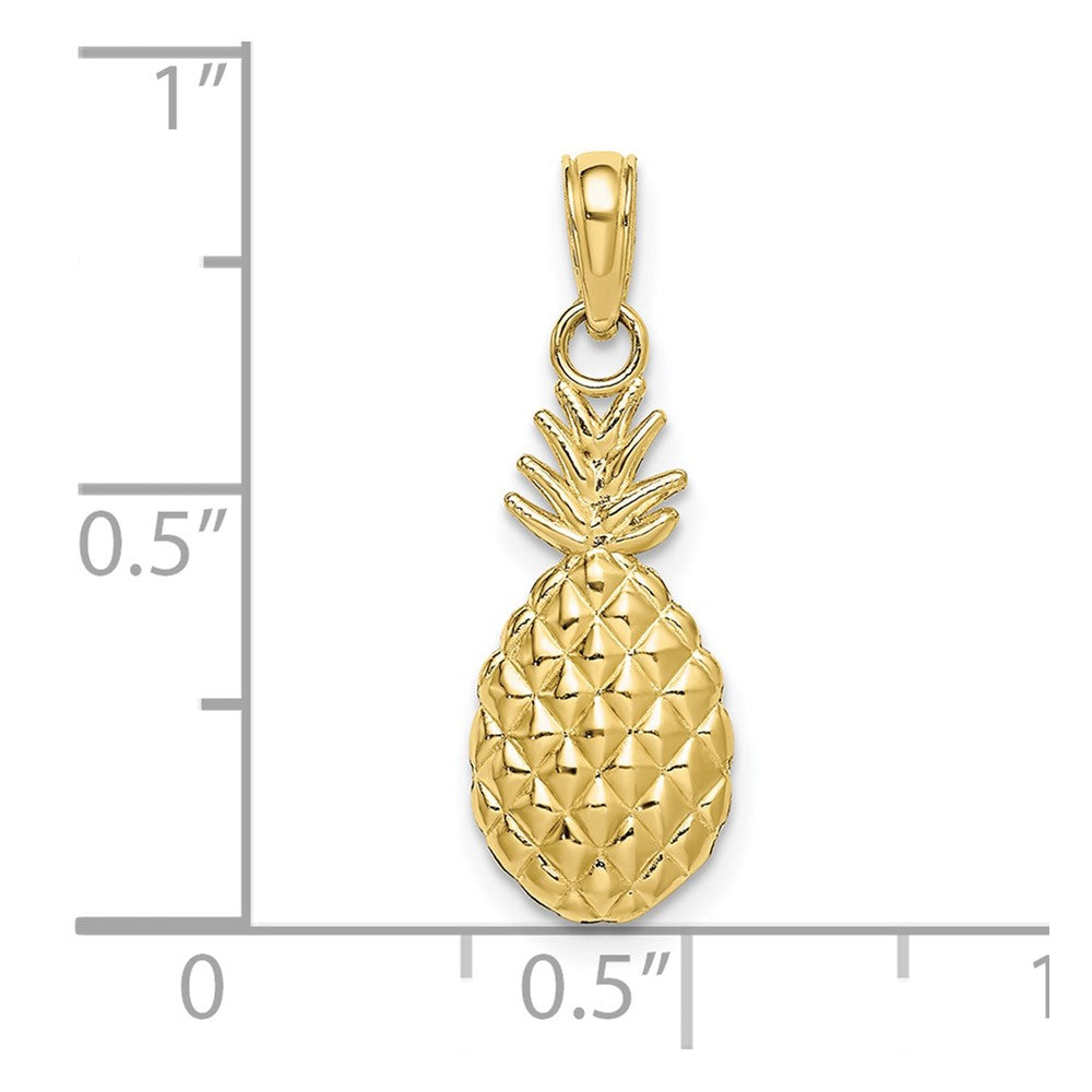 FJC Finejewelers 10 kt Yellow Gold Textured Pineapple Charm 16 x 7 mm