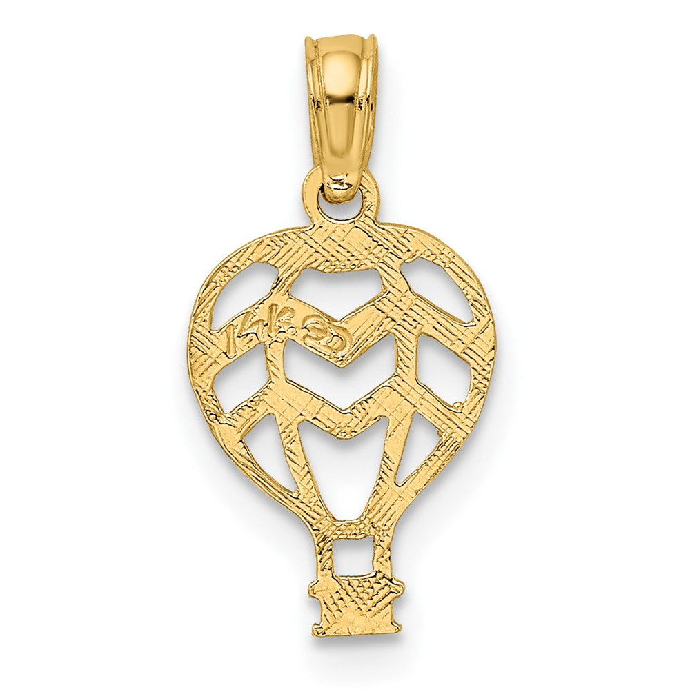 FJC Finejewelers 10 kt Yellow Gold Cut-Out Flat Hot Air Balloon Charm 12 x 9 mm