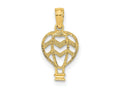 FJC Finejewelers 10 kt Yellow Gold Cut-Out Flat Hot Air Balloon Charm 12 x 9 mm