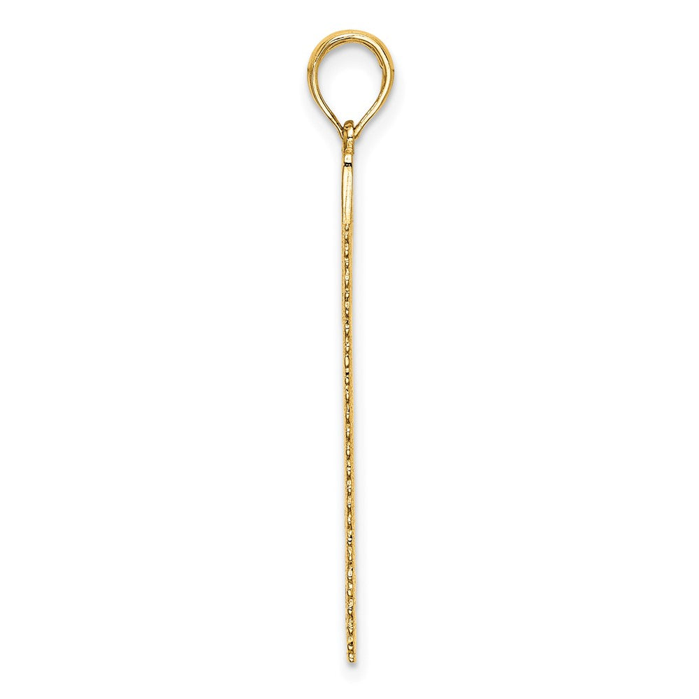 FJC Finejewelers 10 kt Yellow Gold 3-D Flat Hand Saw Charm 30 x 8 mm