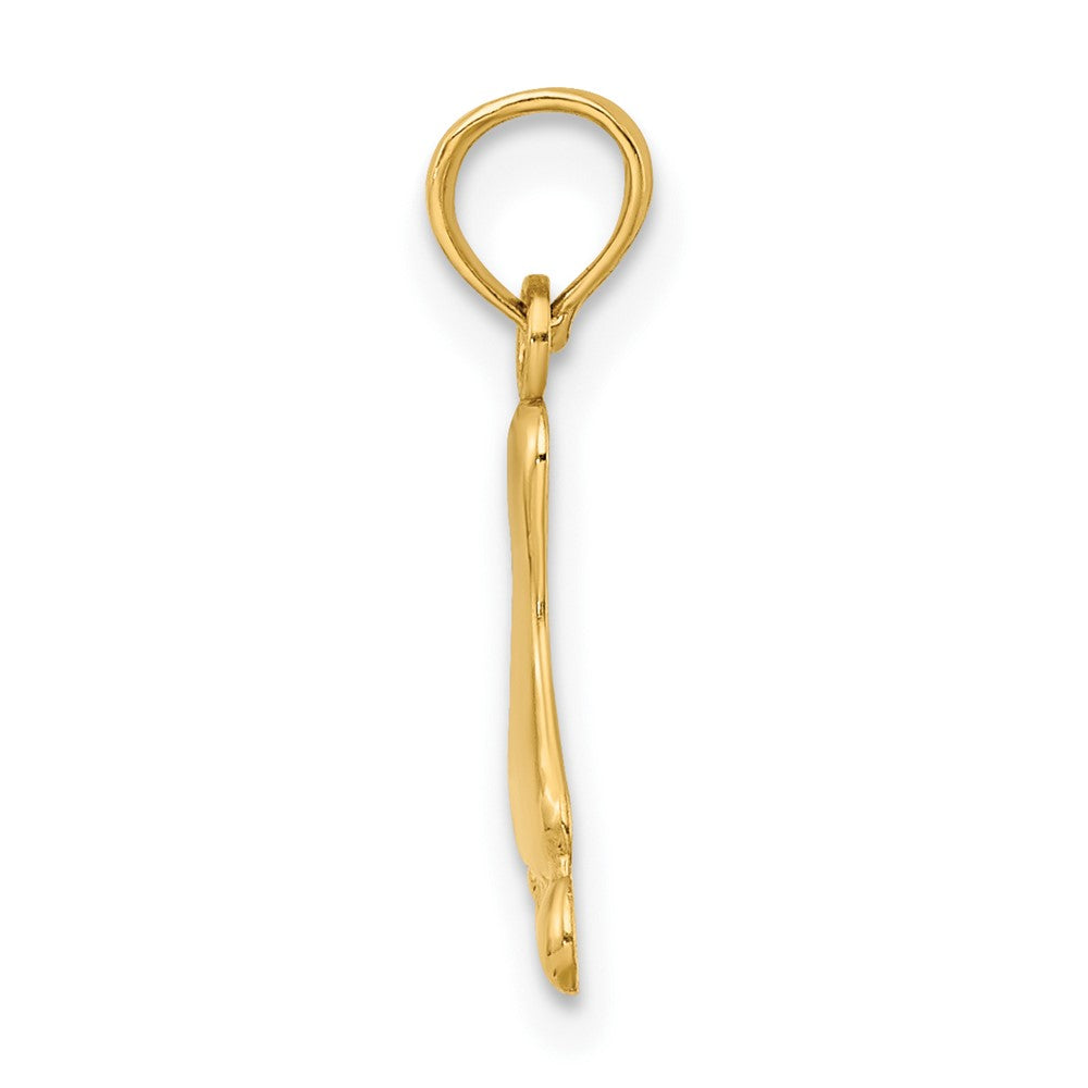 FJC Finejewelers 10 kt Yellow Gold Polished Foot Charm 11 x 6 mm
