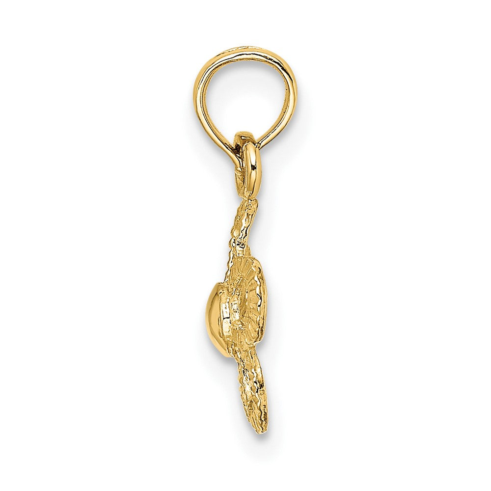FJC Finejewelers 10 kt Yellow Gold 2-D Mini Daisy Flower Charm 14 x 10 mm