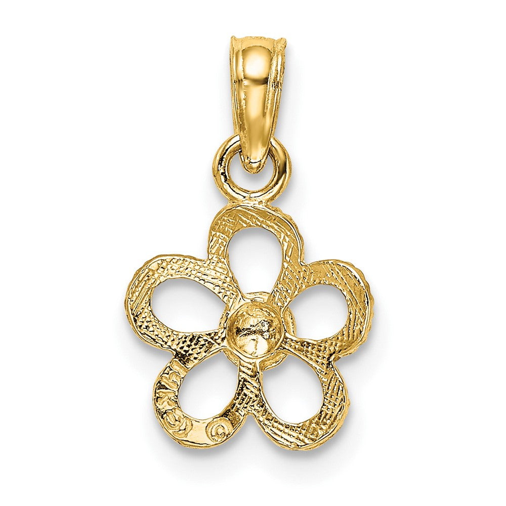 FJC Finejewelers 10 kt Yellow Gold 2-D Mini Daisy Flower Charm 14 x 10 mm