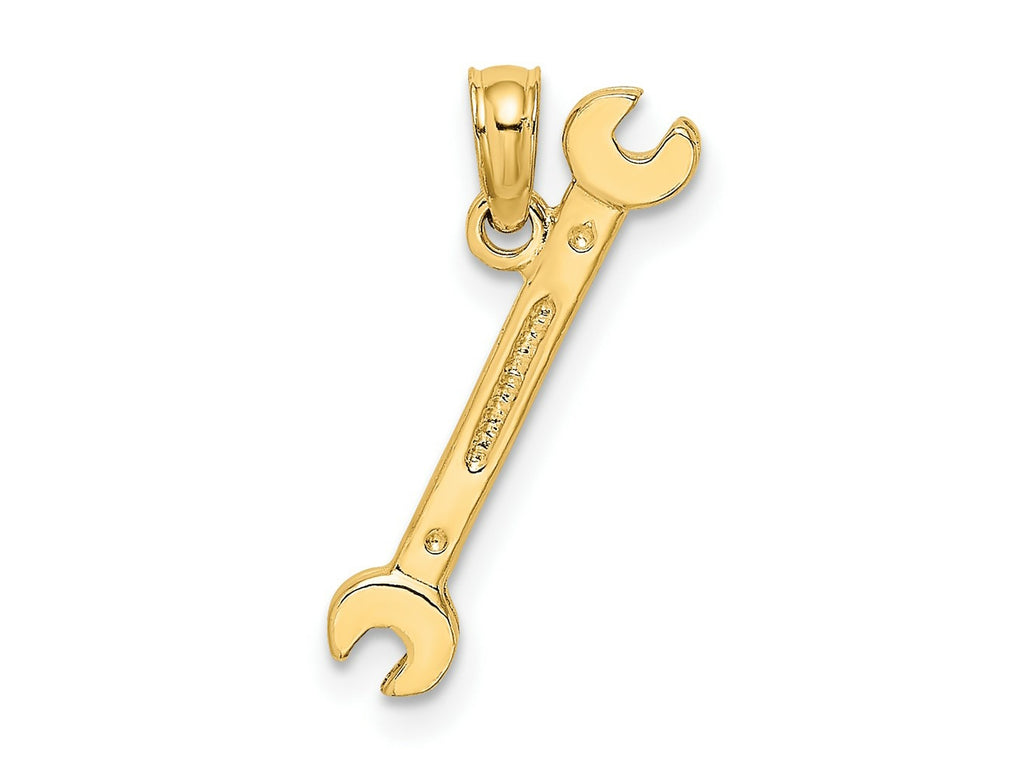 FJC Finejewelers 10 kt Yellow Gold 3-D Double Open-Ended Wrench Charm 16 x 4 mm