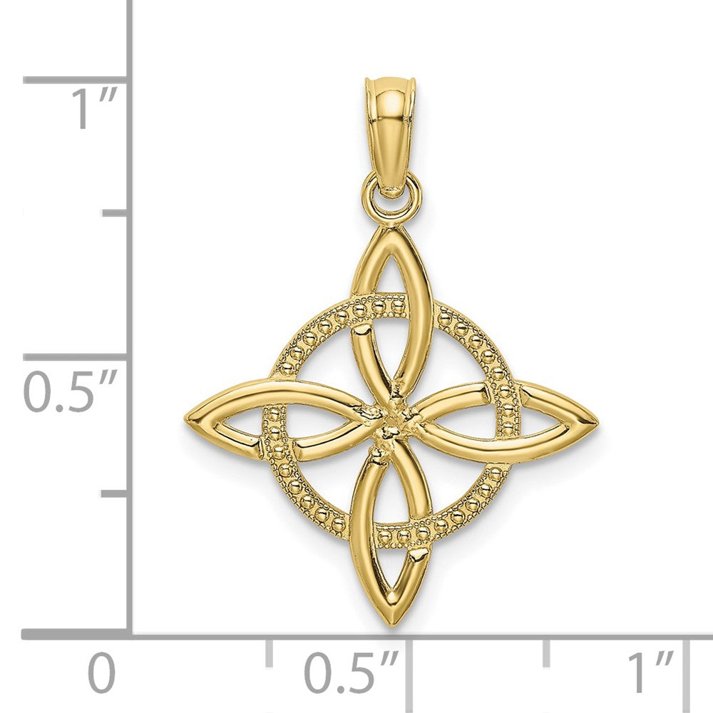 FJC Finejewelers 10 kt Yellow Gold Small Celtic Eternity Knot Charm 21 x 18 mm