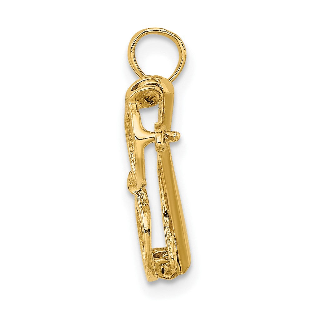 FJC Finejewelers 10 kt Yellow Gold 3-D Moveable Sunglasses Charm 5 x 18 mm