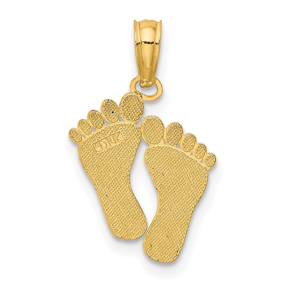 FJC Finejewelers 10 kt Yellow Gold Double Feet Hang Ten Style Charm 14 x 12 mm