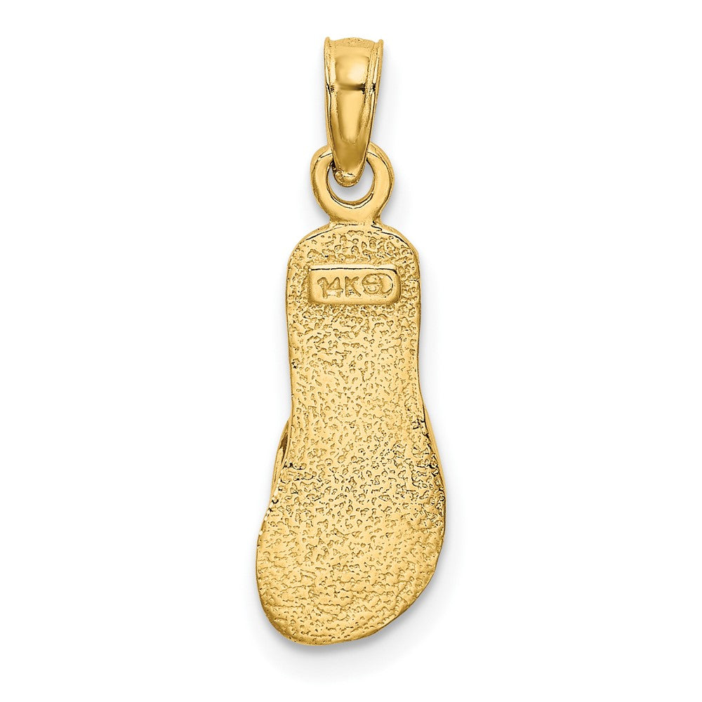 FJC Finejewelers 10 kt Yellow Gold Single Polished Strap Flip-Flop Charm 20 x 6 mm