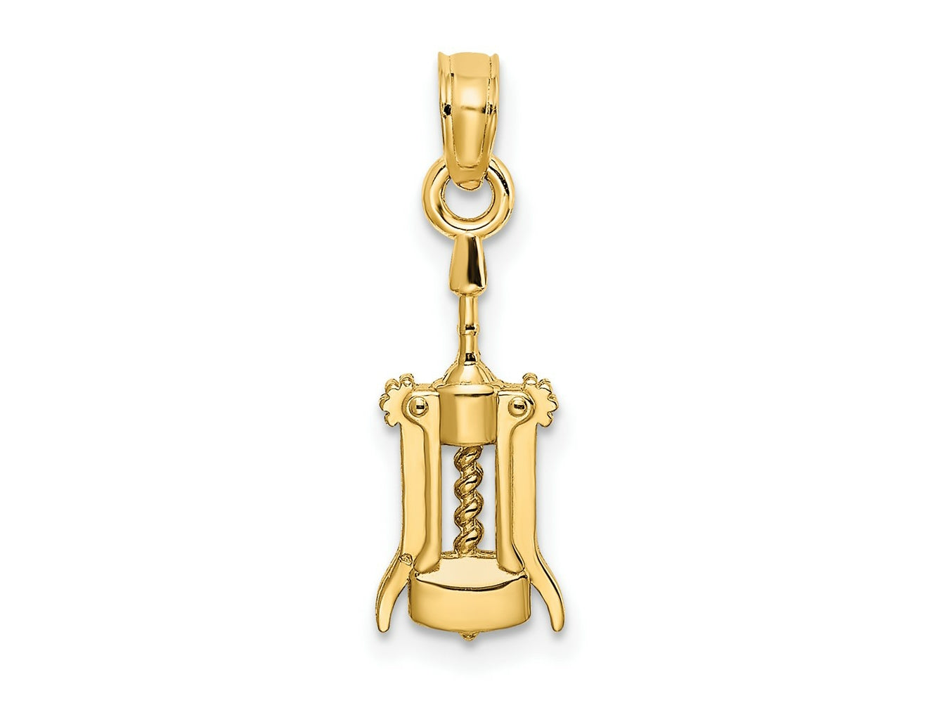 FJC Finejewelers 10 kt Yellow Gold Wine Opener Charm 14 x 6 mm
