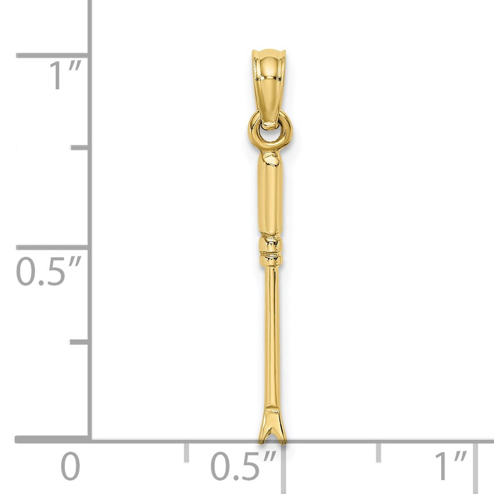 FJC Finejewelers 10 kt Yellow Gold 3-D Weeding Garden Tool Charm 20 x 2 mm