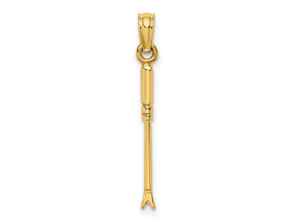 FJC Finejewelers 10 kt Yellow Gold 3-D Weeding Garden Tool Charm 20 x 2 mm