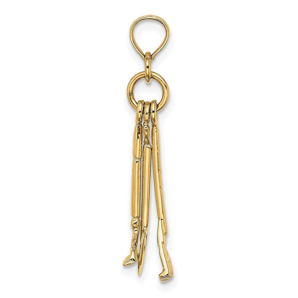 FJC Finejewelers 10 kt Yellow Gold 3-D Moveable Garden Tool Collection Charm 18 x 8 mm