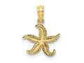 FJC Finejewelers 10 kt Yellow Gold Flat Starfish Charm 11 x 12 mm