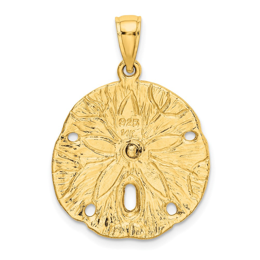 FJC Finejewelers 10 kt Yellow Gold Sand Dollar with Starfish Charm 20 x 20 mm