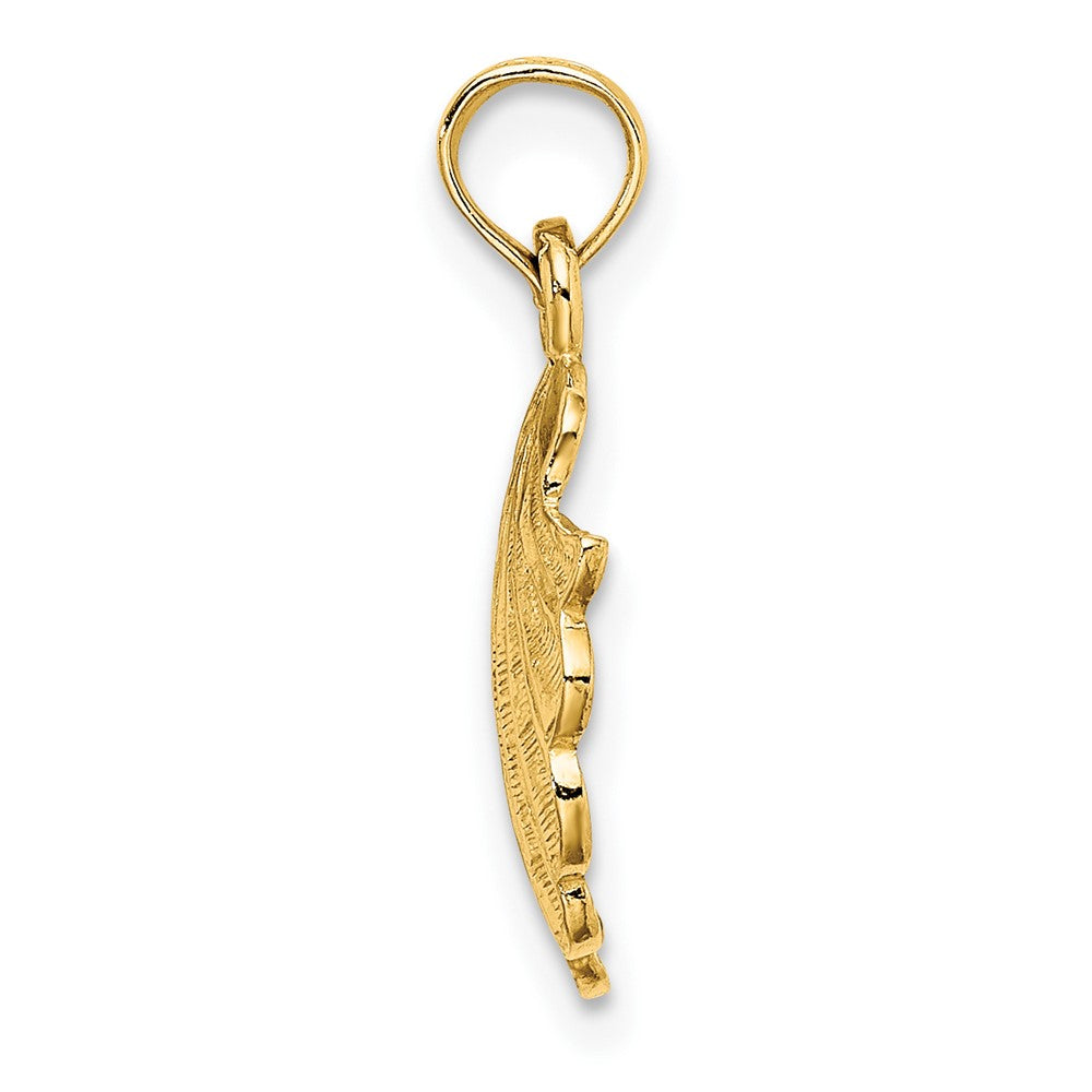 FJC Finejewelers 10 kt Yellow Gold 2-D Scallop Shell Charm 13 x 12 mm